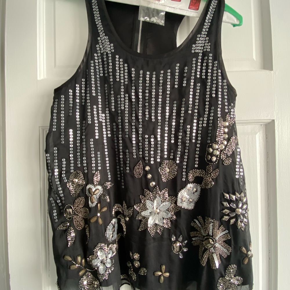 Romeo and Juliet sequin beaded tank with back zip